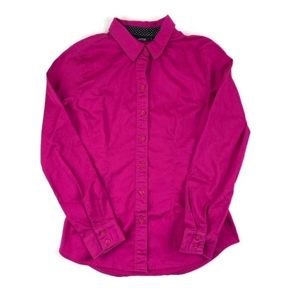 Apt 9 Womens Button Down Shirt Pink Medium - Picture 1 of 7